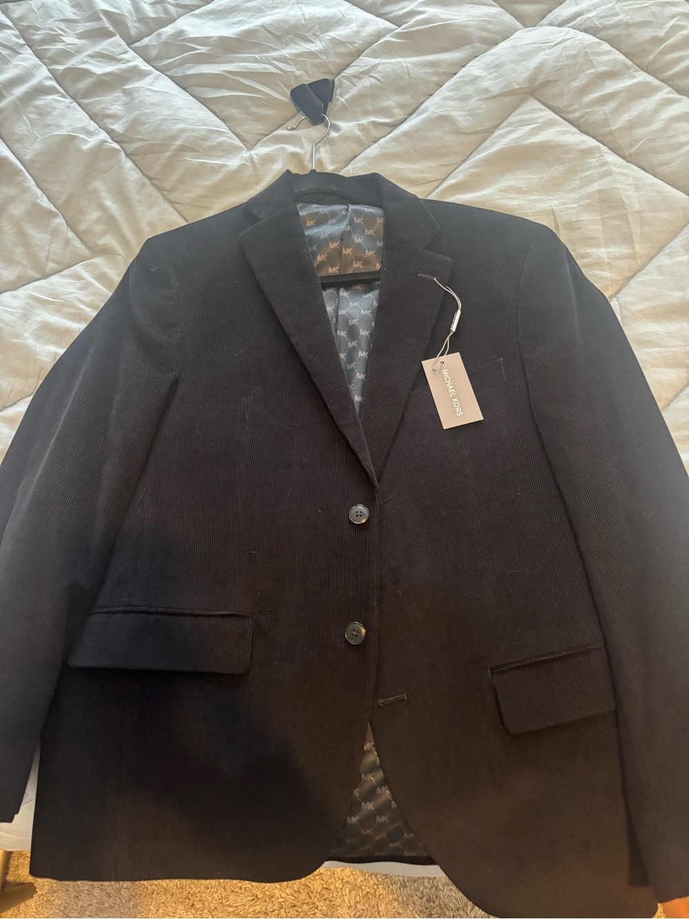 Michael Kors Men's Black Corduroy Blazer